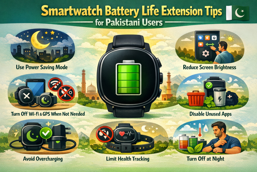 Buy Smartwatch Battery Life Extension Tips for Pakistani User 2026
